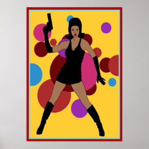 60er Jahre Spionage Mädchen Poster