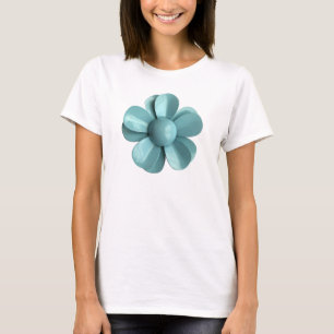 60er MOD Hippie Big Blue Daisy Blume Fashion T-Shirt