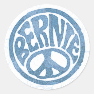 60er Peace Bernie Runder Aufkleber