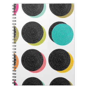 60er Polka Dots: Dekorativer Vintager Cheer. Notizblock