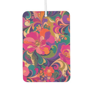 60er Psychedelische Blumen Luxus-Juwel-Ton Autolufterfrischer