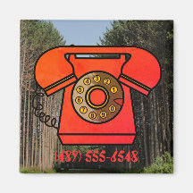 60er Retro-Natur-Telefonnummer