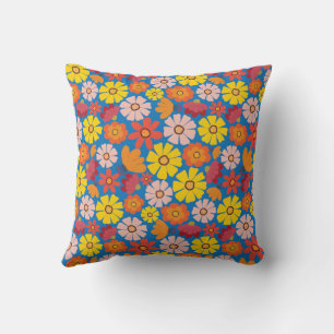60er Retro Summer Blume Kissen