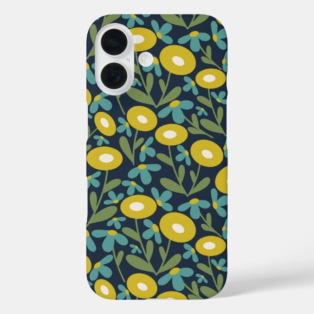 60er Retro Summer Sea Blue Case-Mate iPhone Hülle (Rückseite)