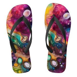 60er Retro Tye Die 70er Hippy Flip Flops