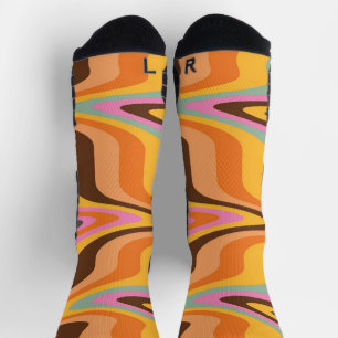 60er Retro Tye Die 70er Hippy Socken