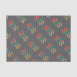 60er Retrograu Seidenpapier