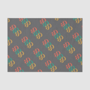 60er Retrograu Seidenpapier