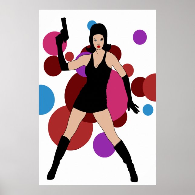 60er Spy Girl Poster (Vorne)
