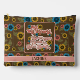 60er und 70er Floral Pink: Frauenförderung Zubehörtasche