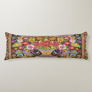 60er Vintag Persisch Türkische Blume Kilim Seitenschläferkissen