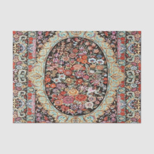 60er Vintag Persisch Türkisches Blumendekoupage Seidenpapier