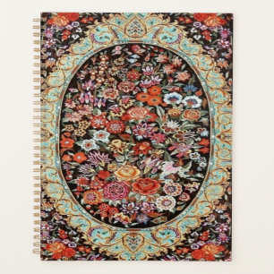 60er Vintages Muster der persischen Blume Planer