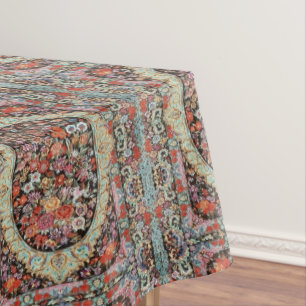 60er Vintages Muster der persischen Blume Tischdecke