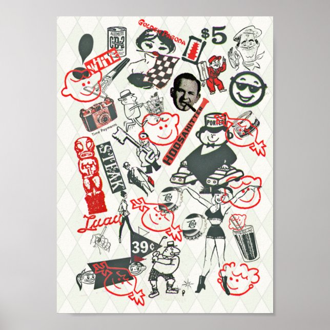 60er-Werbevektoren - Poster (Vorne)