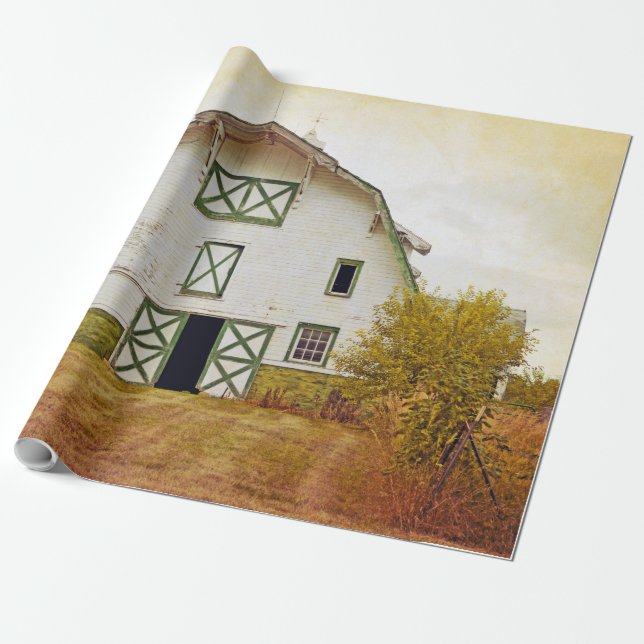 60lb Wrapping Paper Roll Sunset Barn Country Rusti Geschenkpapier (Ungerollt)