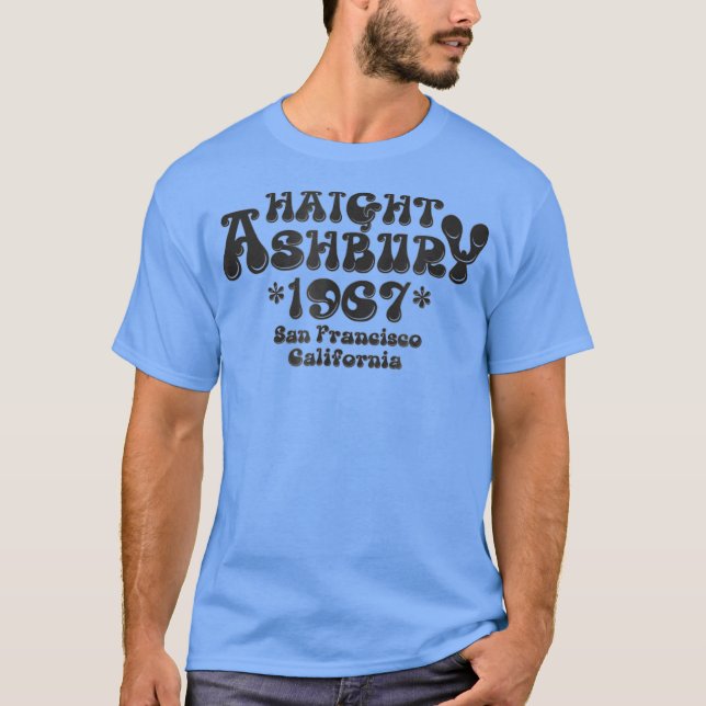 60s 70s Retro Flower Power  1967 Haight Ashbury T-Shirt (Vorderseite)