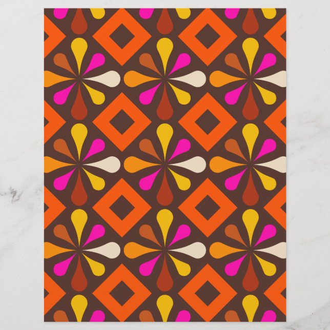 60s 70s retro mod paper print (Vorderseite)