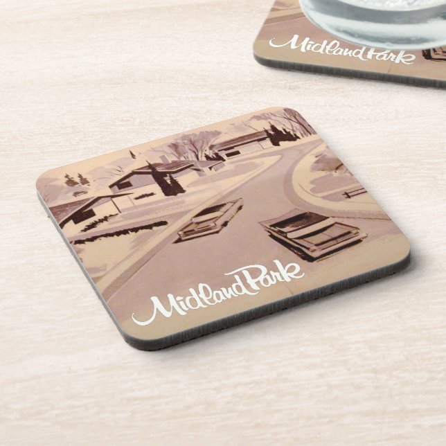 60s Mid Century Modern Coaster Getränkeuntersetzer (Linke Seite)