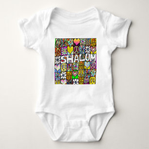 60s Psychedelic Shalom LOVE Baby Strampler
