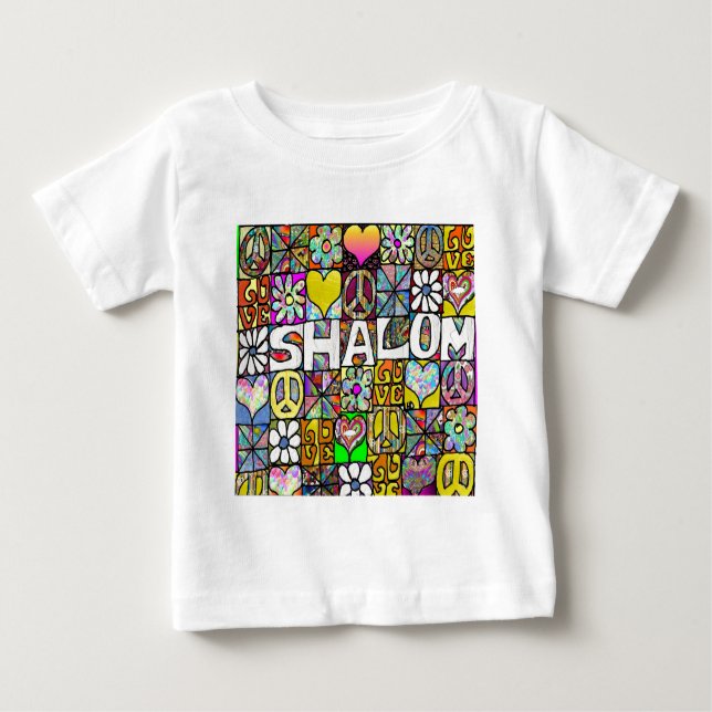 60s Psychedelic Shalom LOVE Baby T-shirt (Vorderseite)