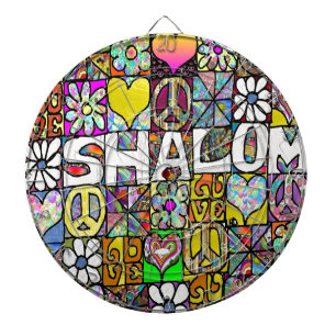 60s Psychedelic Shalom LOVE Dartscheibe