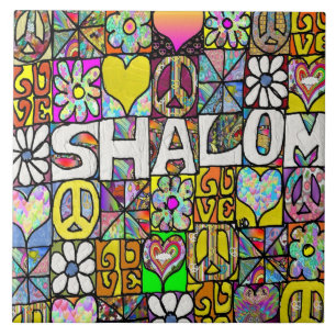 60s Psychedelic Shalom LOVE Fliese