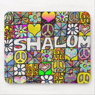 60s Psychedelic Shalom LOVE Mousepad