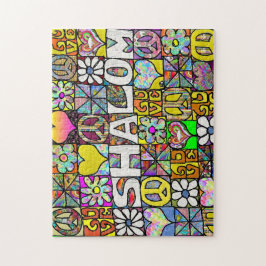 60s Psychedelic Shalom LOVE Puzzle