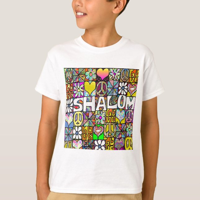 60s Psychedelic Shalom LOVE T-Shirt (Vorderseite)