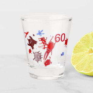 60th anniversary glass schnapsglas