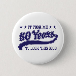 60th Birthday Button