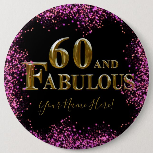 60th Birthday Button (Vorderseite)