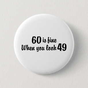 60th Birthday Button