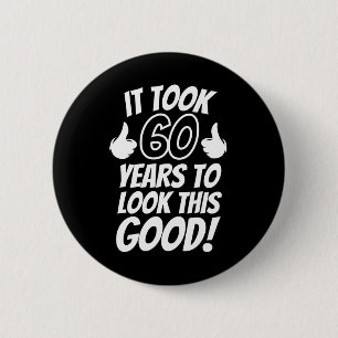 60th Birthday Button