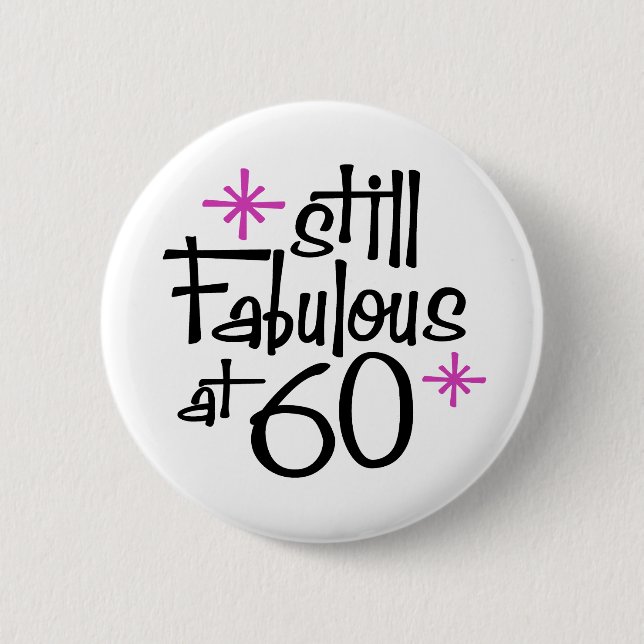 60th Birthday Button (Vorderseite)