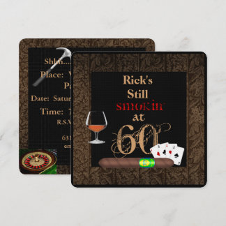 60th Birthday Cigars, Poker and INVITATIONS Einladung