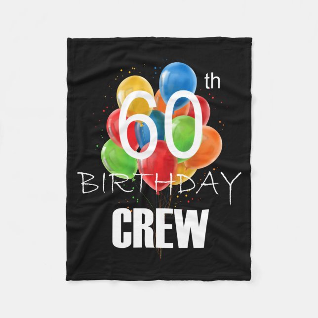 60th Birthday Crew 60 Party Crew Group Women  Fleecedecke (Vorderseite)