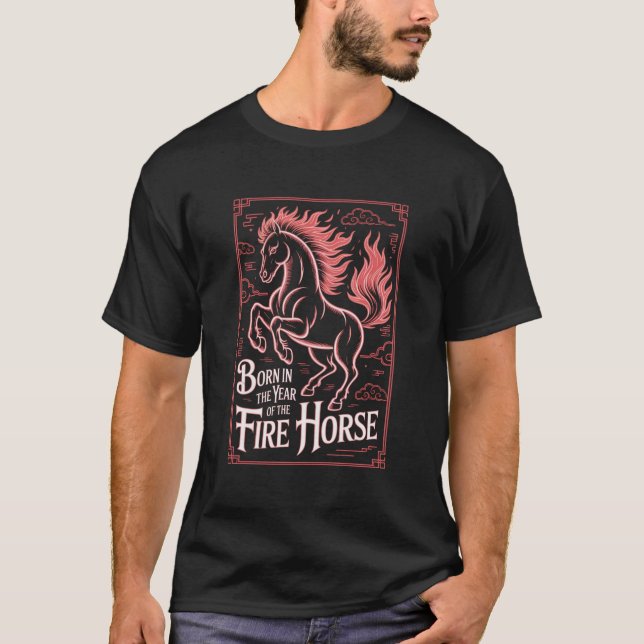 60th Birthday Fire Horse Zodiac Chinese 2026 T-Shirt (Vorderseite)