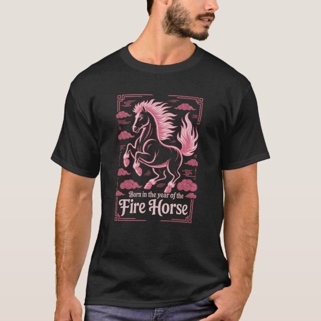 60th Birthday Fire Horse Zodiac Chinese 2026  T-Shirt (Vorderseite)