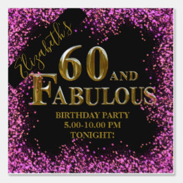 60th Birthday Gartenschild