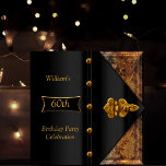 60th Birthday Party Elegant Mens Rusty Gold Black Einladung<br><div class="desc">Latch Lock Mens 60th Birthday Party Rusty Gold Black Metal Mans Elegant  Mens 60th 50th 40th 30th,  21st,  all ages Birthday Party invitations man male.</div>