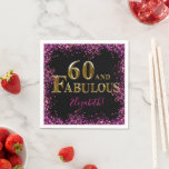 60th Birthday Serviette<br><div class="desc">Fantastische Happy Birthday Produkte!</div>