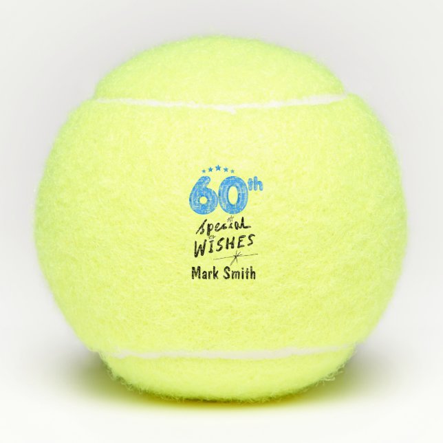 60th Birthday Tennisbälle (Vorderseite)