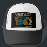 60th Birthday Vintage September 1962 Limited Edtn. Truckerkappe<br><div class="desc">60th Birthday Vintage September 1962 Limited Edtn.</div>
