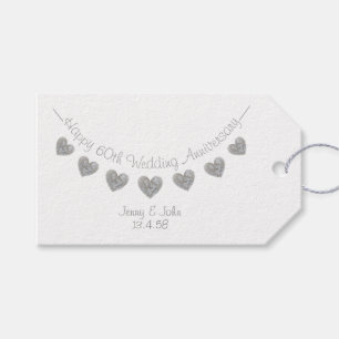 60th Diamond Wedding Anniversary Geschenk Tag Geschenkanhänger