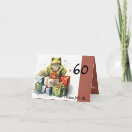 60th Frog Holiday Birthday Einladung