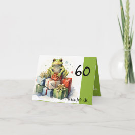 60th Frog Holiday Birthday Einladung