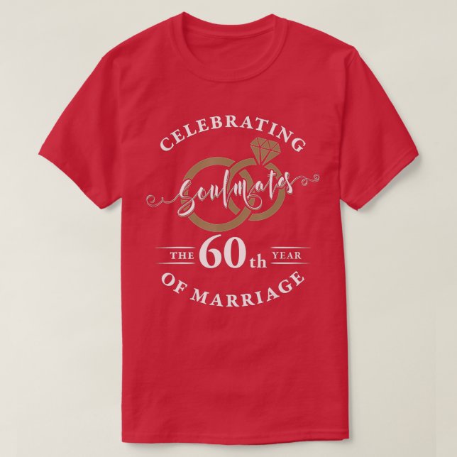 60th Wedding Anniversary - 60 years of Marriage  T-Shirt (Design vorne)