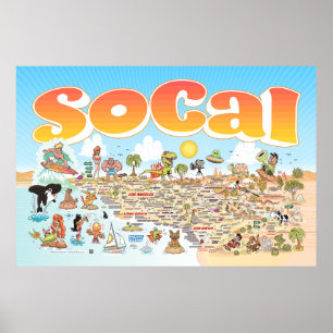60x40 Großes SoCal-Poster Poster